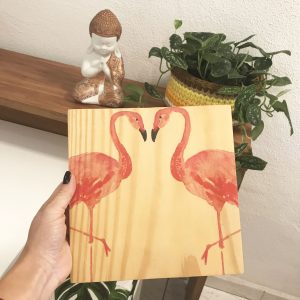 Quadro Ilustração – S2 Flamingos