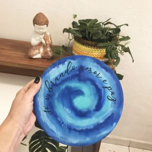 Quadro Handmade – Só Vibrando Amor e Paz Azul