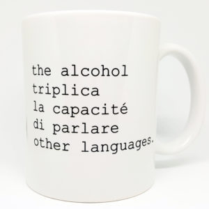 Caneca “The alcohol…”